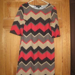 Perceptions Patterned Short Sleeve Dress